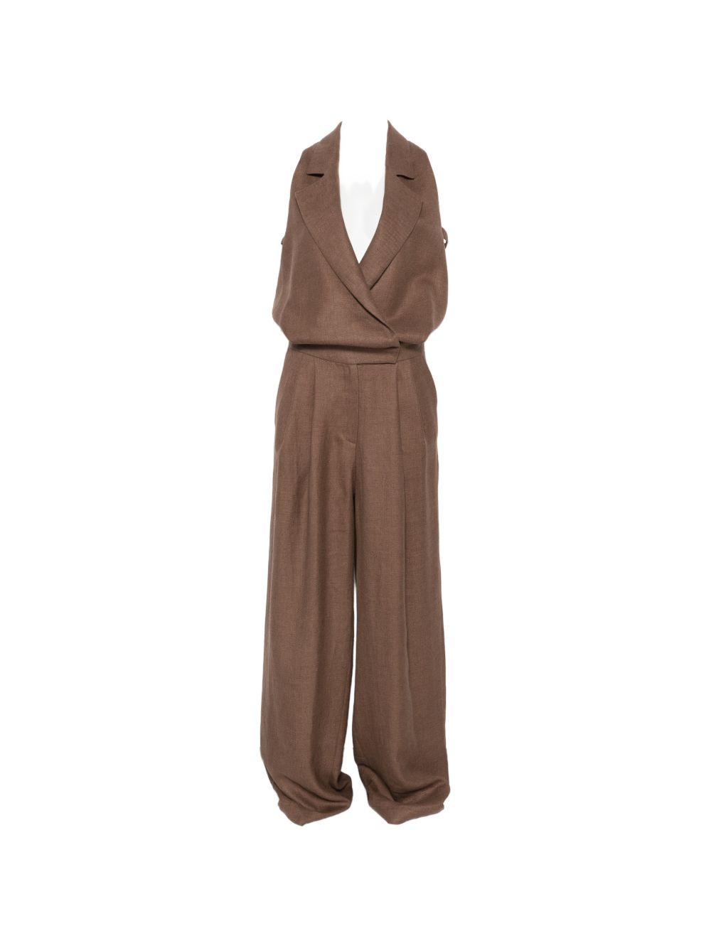 Tuta intera con scollo a V in marrone Batakovic - donna 