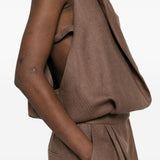 Tuta intera con scollo a V in marrone Batakovic - donna 