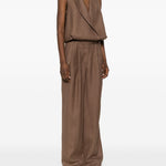 Tuta intera con scollo a V in marrone Batakovic - donna 