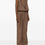 Tuta intera con scollo a V in marrone Batakovic - donna 
