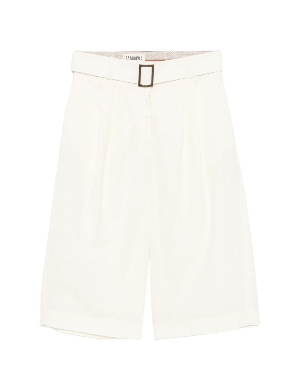Shorts con fibbia e pieghe in bianco Batakovic - donna 