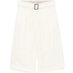 Shorts con fibbia e pieghe in bianco Batakovic - donna 
