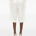 Shorts con fibbia e pieghe in bianco Batakovic - donna 