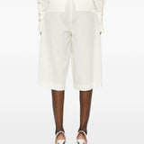 Shorts con fibbia e pieghe in bianco Batakovic - donna 
