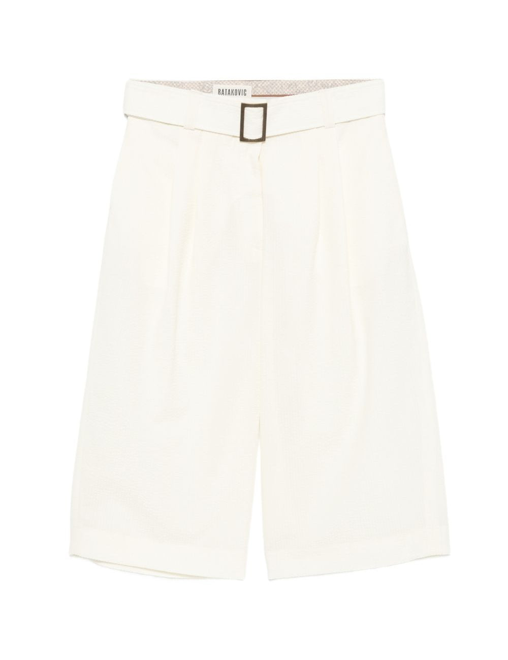 Shorts con fibbia e pieghe in bianco Batakovic - donna 