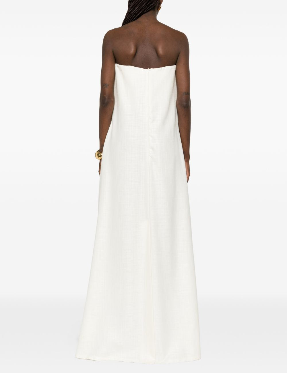 Abito maxi senza spalline in bianco Batakovic - donna 
