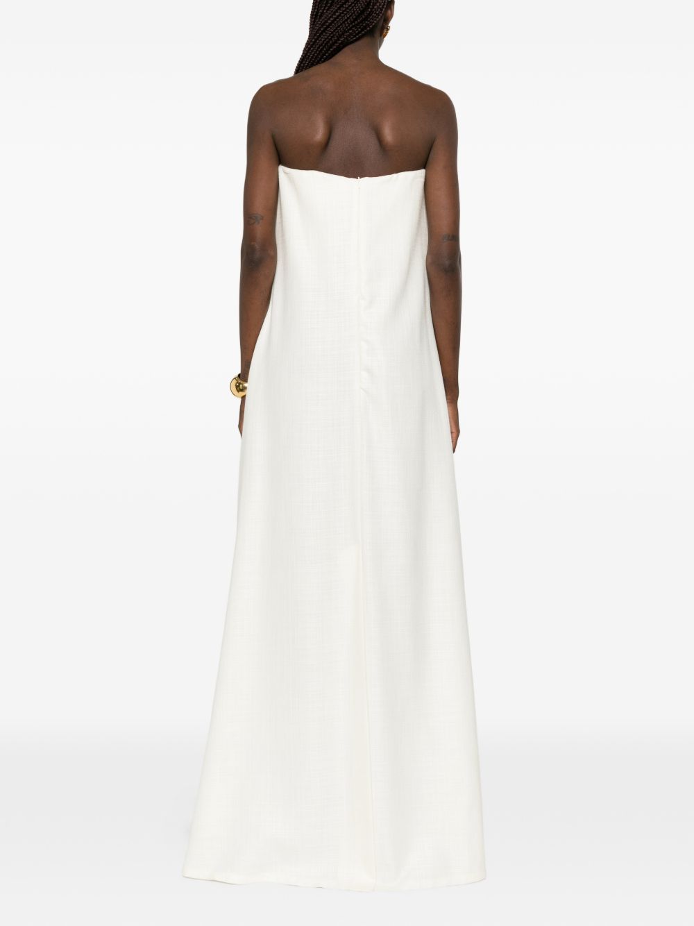 Abito maxi senza spalline in bianco Batakovic - donna 
