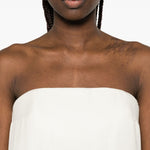 Abito maxi senza spalline in bianco Batakovic - donna 