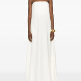 Abito maxi senza spalline in bianco Batakovic - donna 