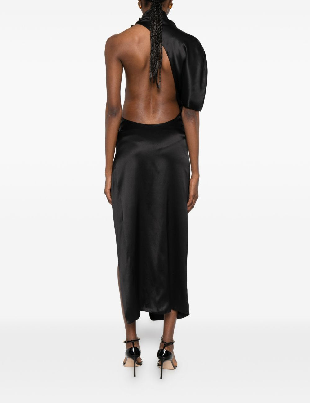 Abito midi in seta in nero Batakovic - donna 