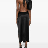 Abito midi in seta in nero Batakovic - donna 