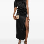 Abito midi in seta in nero Batakovic - donna 
