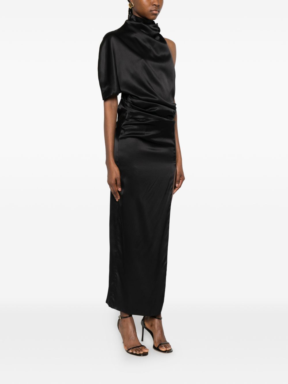 Abito midi in seta in nero Batakovic - donna 