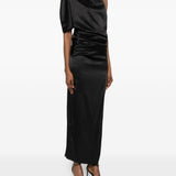 Abito midi in seta in nero Batakovic - donna 