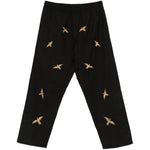 Pantaloni columbus con ricami in nero Baziszt - uomo 