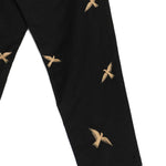 Pantaloni columbus con ricami in nero Baziszt - uomo 