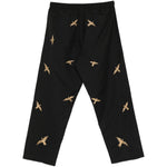 Pantaloni columbus con ricami in nero Baziszt - uomo 