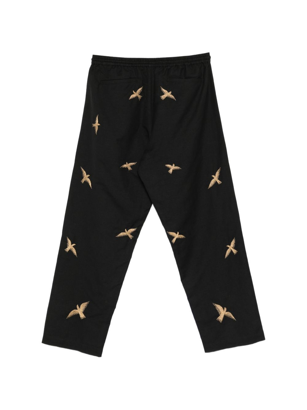 Pantaloni columbus con ricami in nero Baziszt - uomo 