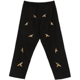 Pantaloni columbus con ricami in nero Baziszt - uomo 