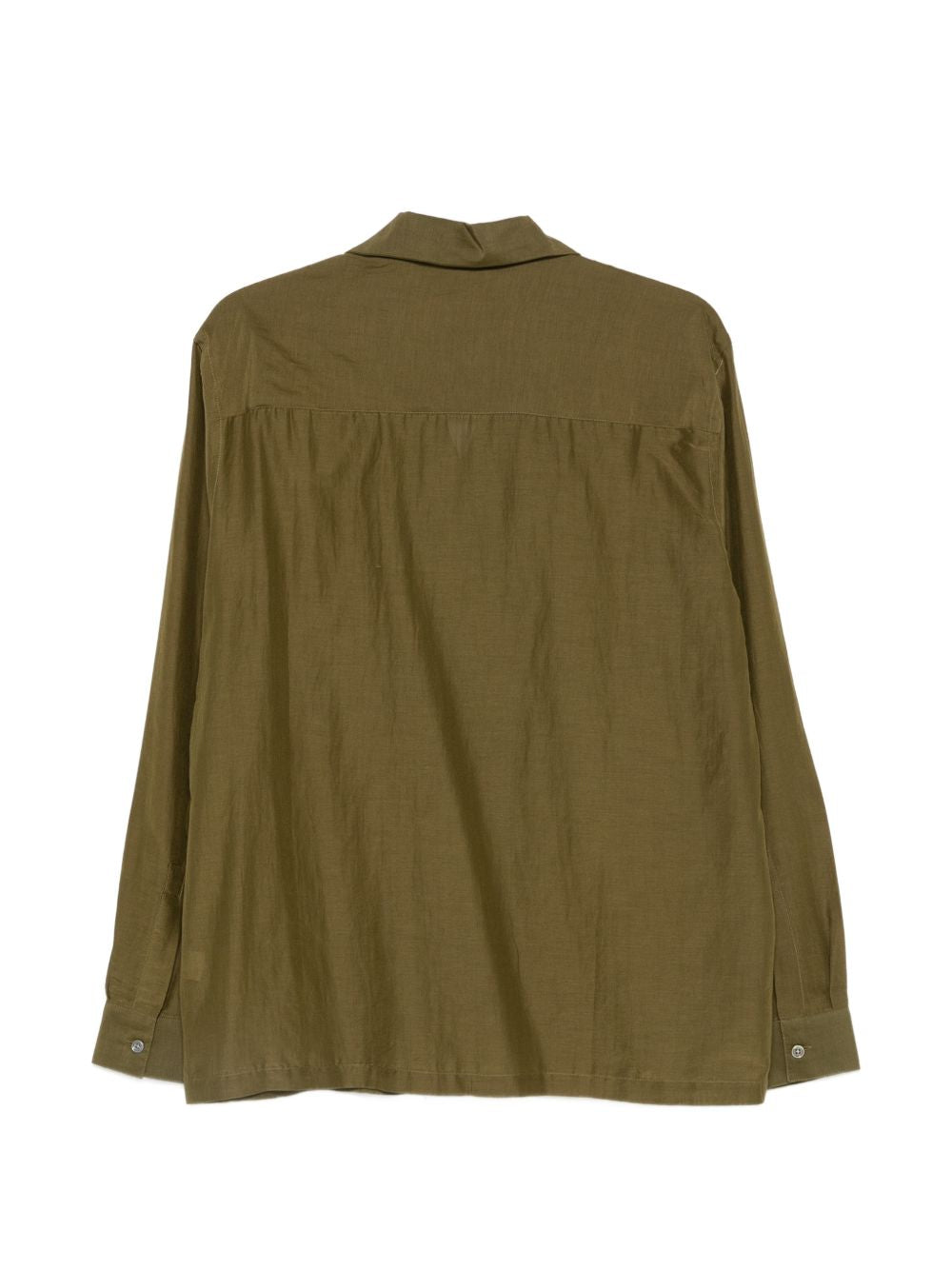 Camicia con ricamo floreale in verde Baziszt - uomo 