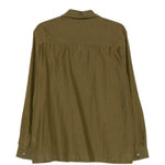 Camicia con ricamo floreale in verde Baziszt - uomo 