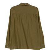 Camicia con ricamo floreale in verde Baziszt - uomo 