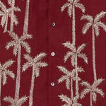 Camicia con motivo palme in bourdeaux Baziszt - uomo 