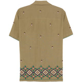 Camicia con orlo ricamato in verde Baziszt - uomo 