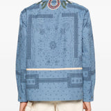 Camicia con motivo cavallo  in blu Baziszt - uomo 