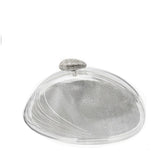 Borsa clutch rigida Ariel in argento 