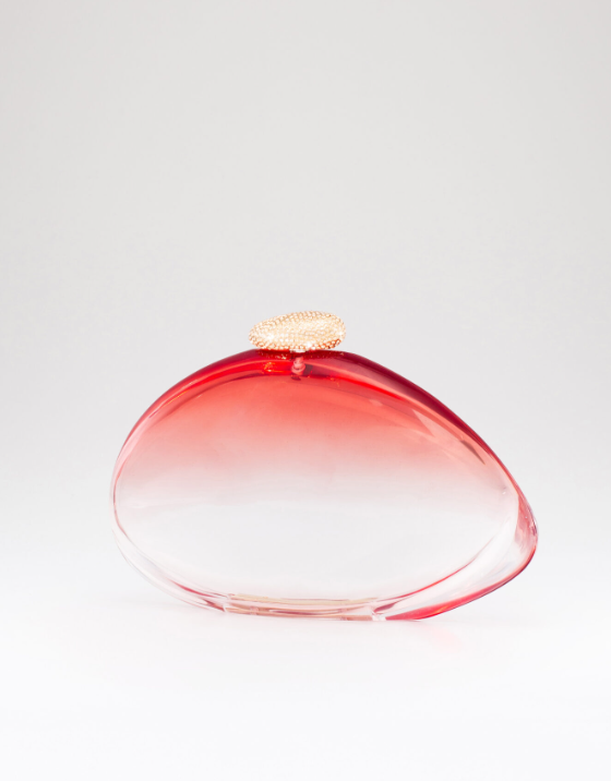 Borsa clutch rigida Ariel in rosso 