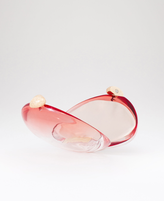 Borsa clutch rigida Ariel in rosso 