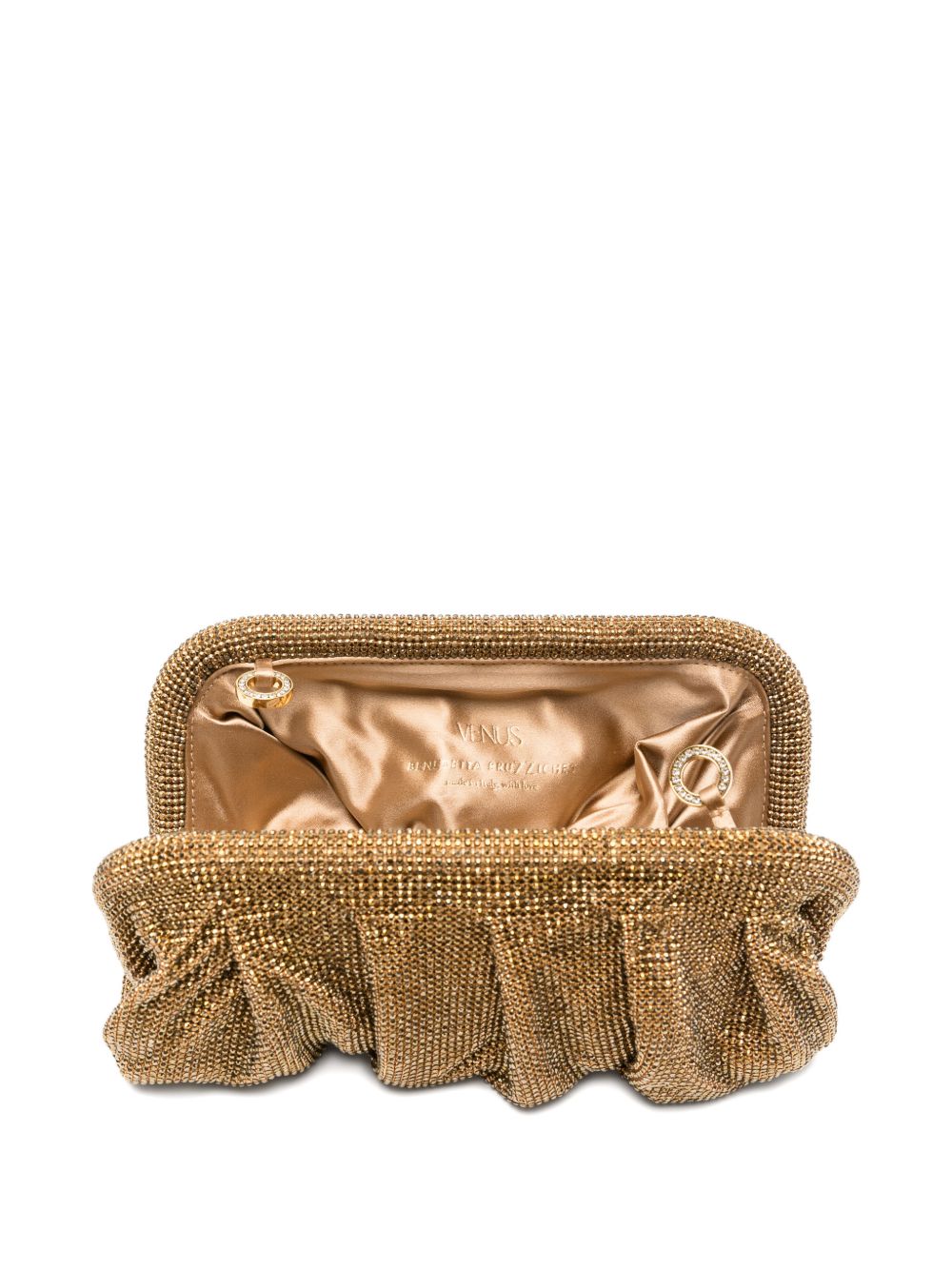 Clutch Venus con cristalli in oro Benedetta Bruzziches - donna 