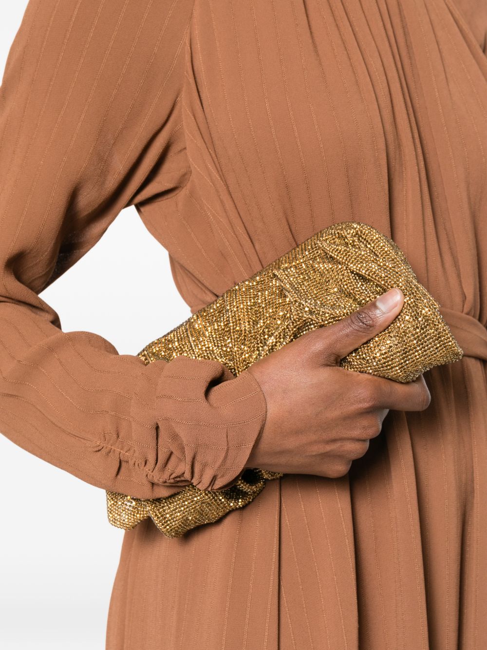 Clutch Venus con cristalli in oro Benedetta Bruzziches - donna 