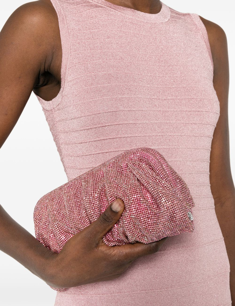 Clutch Venus con cristalli in fucsia Benedetta Bruzziches - donna 