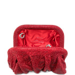 Clutch Venus piccola con cristalli in rosso Benedetta Bruzziches - donna 