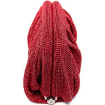 Clutch Venus piccola con cristalli in rosso Benedetta Bruzziches - donna 