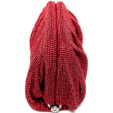 Clutch Venus piccola con cristalli in rosso Benedetta Bruzziches - donna 