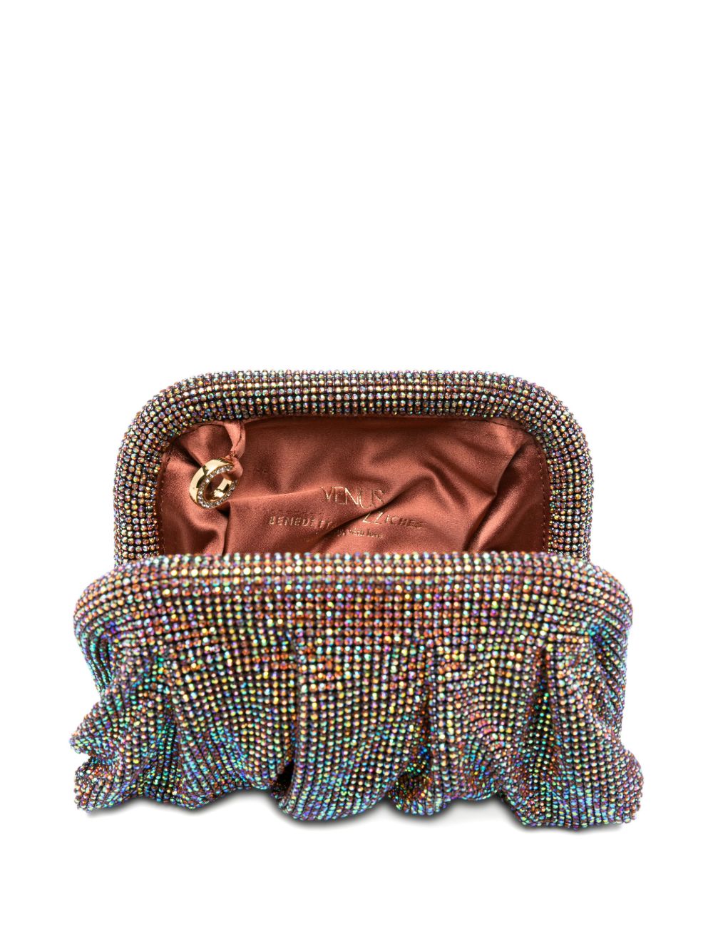 Clutch Venus piccola con cristalli multicolor Benedetta Bruzziches - donna 