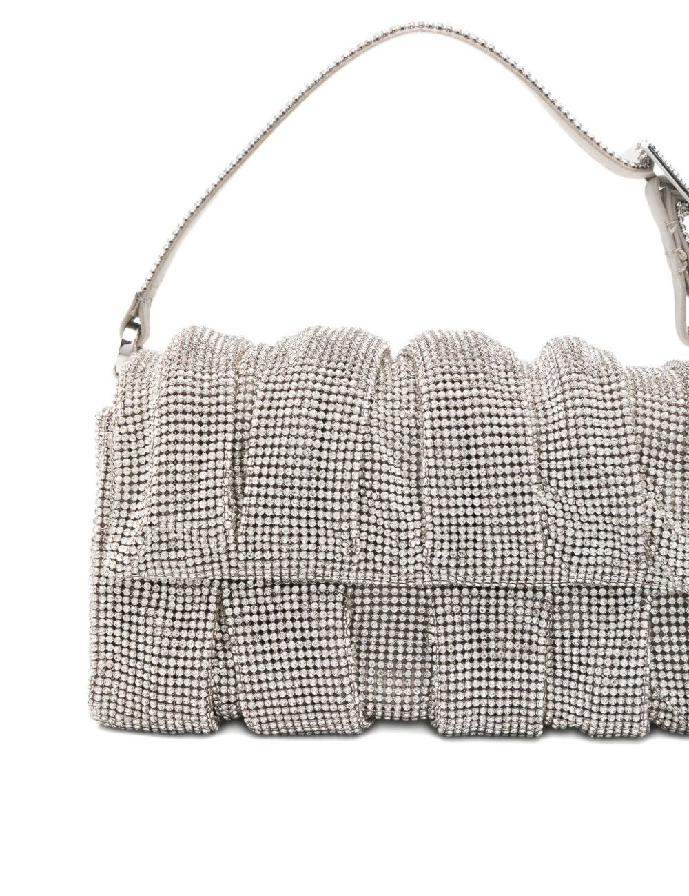 Borsa a mano con cristalli in argento Benedetta Bruzziches - donna 