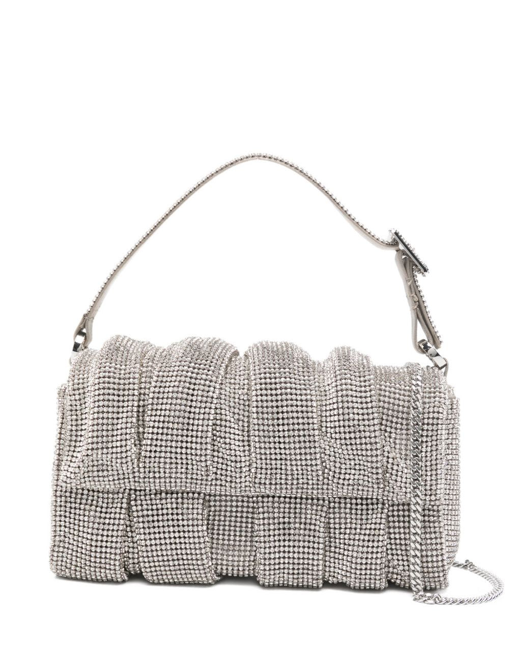Borsa a mano con cristalli in argento Benedetta Bruzziches - donna 