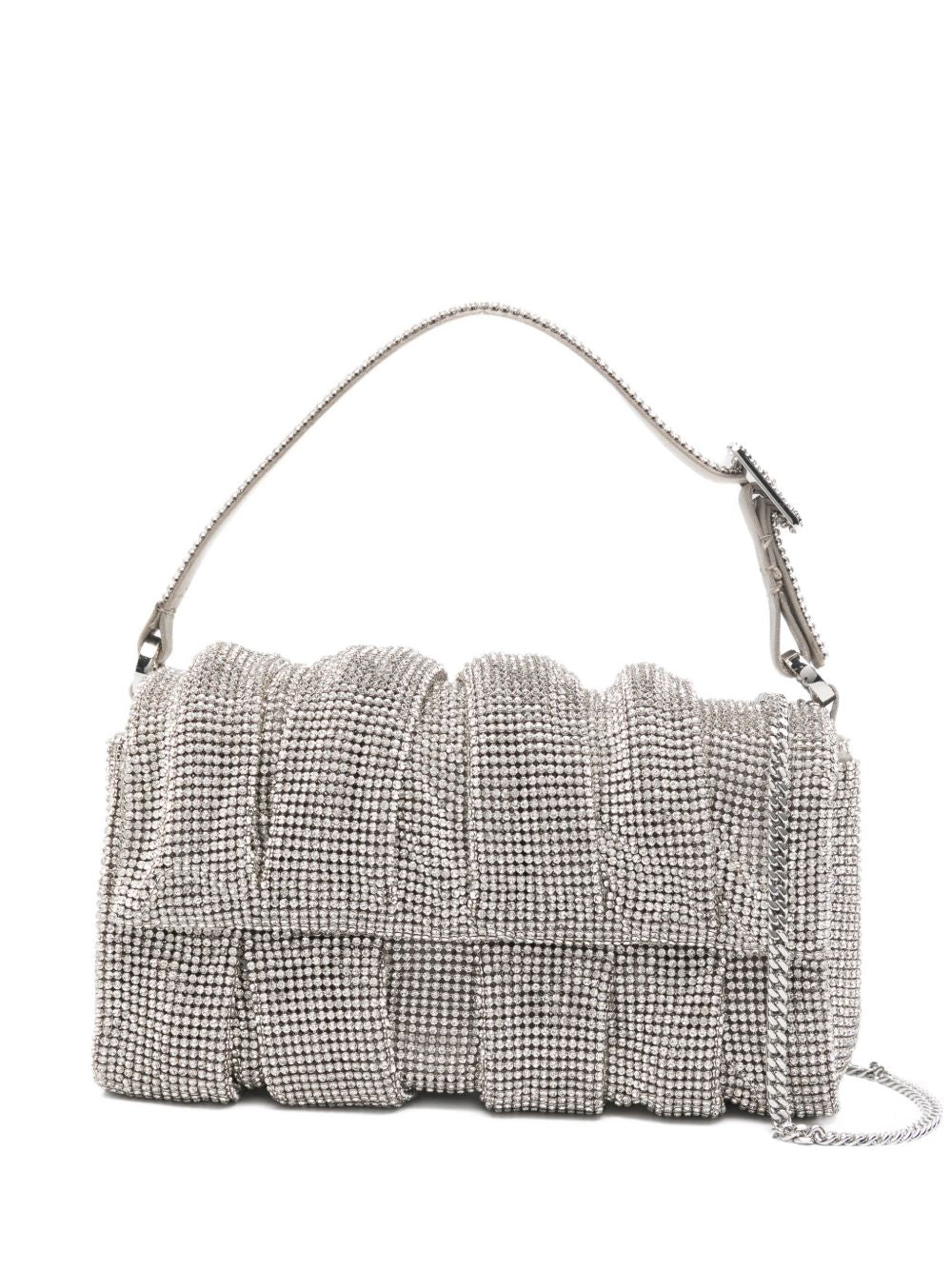 Borsa a mano con cristalli in argento Benedetta Bruzziches - donna 