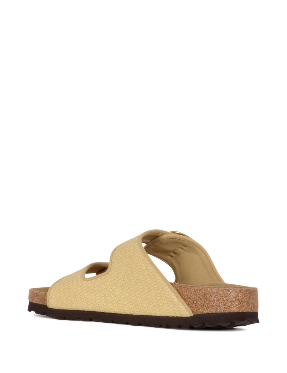 Ciabatte in raffia con fibbia grande arizona in beige Birkenstock - donna 