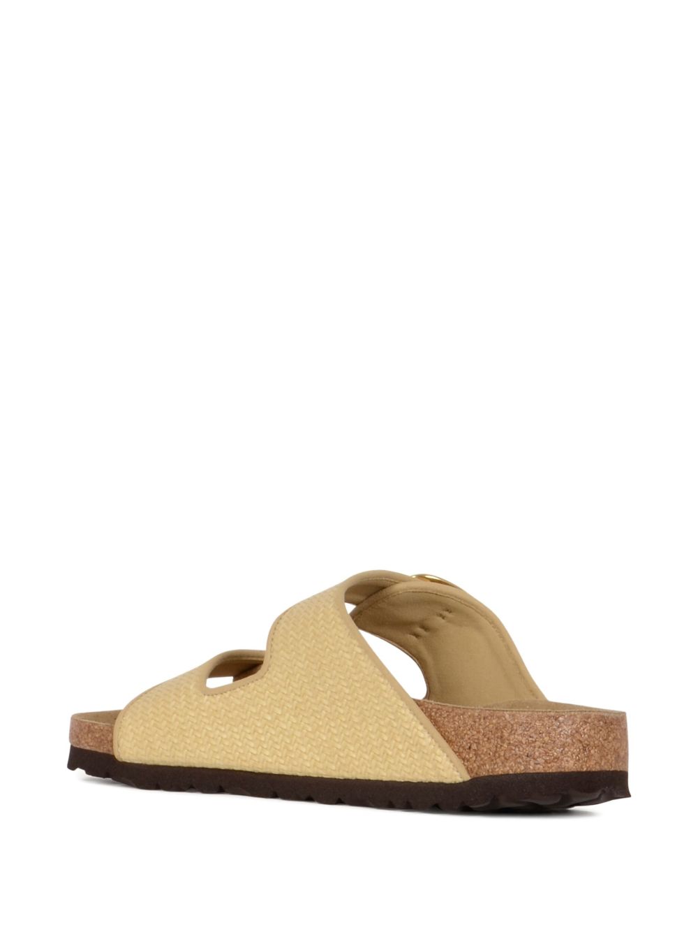 Ciabatte in raffia con fibbia grande arizona in beige Birkenstock - donna 
