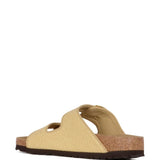 Ciabatte in raffia con fibbia grande arizona in beige Birkenstock - donna 