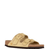 Ciabatte in raffia con fibbia grande arizona in beige Birkenstock - donna 