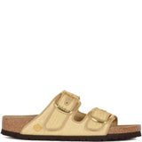 Ciabatte in raffia con fibbia grande arizona in beige Birkenstock - donna 