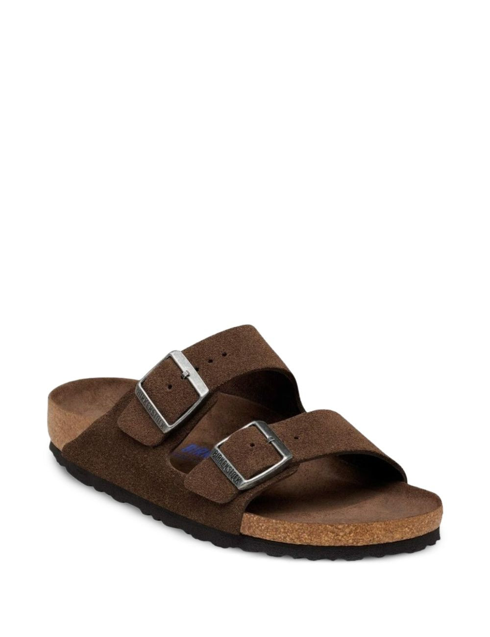 Sandali Arizona in pelle scamosciata con fibbia in marrone Birkenstock - unisex 
