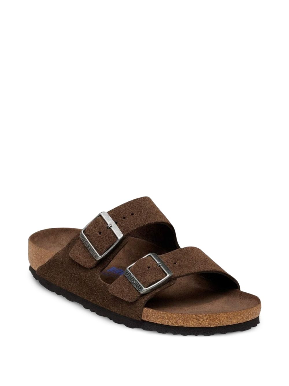 Sandali Arizona in pelle scamosciata con fibbia in marrone Birkenstock - unisex 