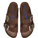 Sandali Arizona in pelle scamosciata con fibbia in marrone Birkenstock - unisex 